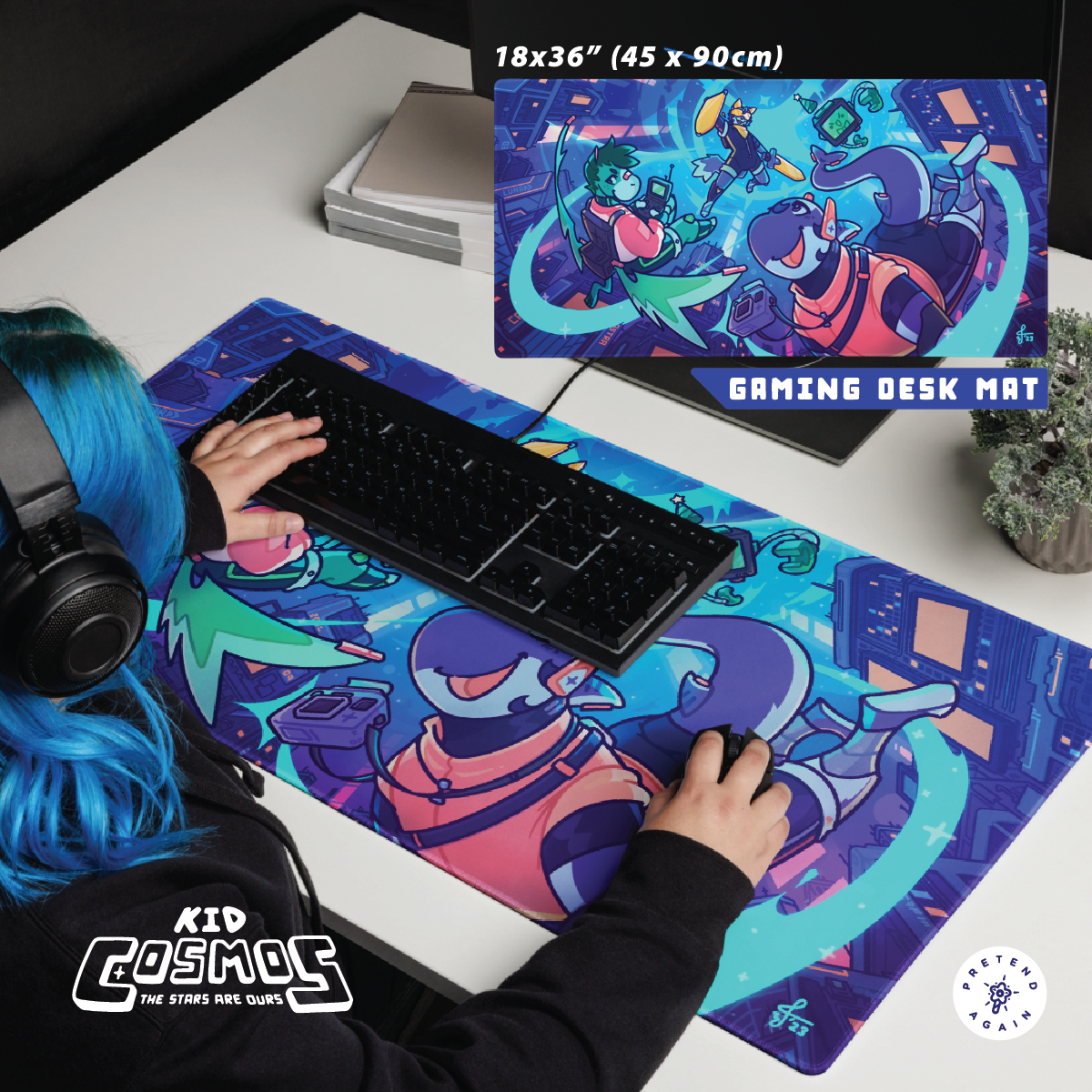 PretendAgain - Kid Cosmos - Desk Mat