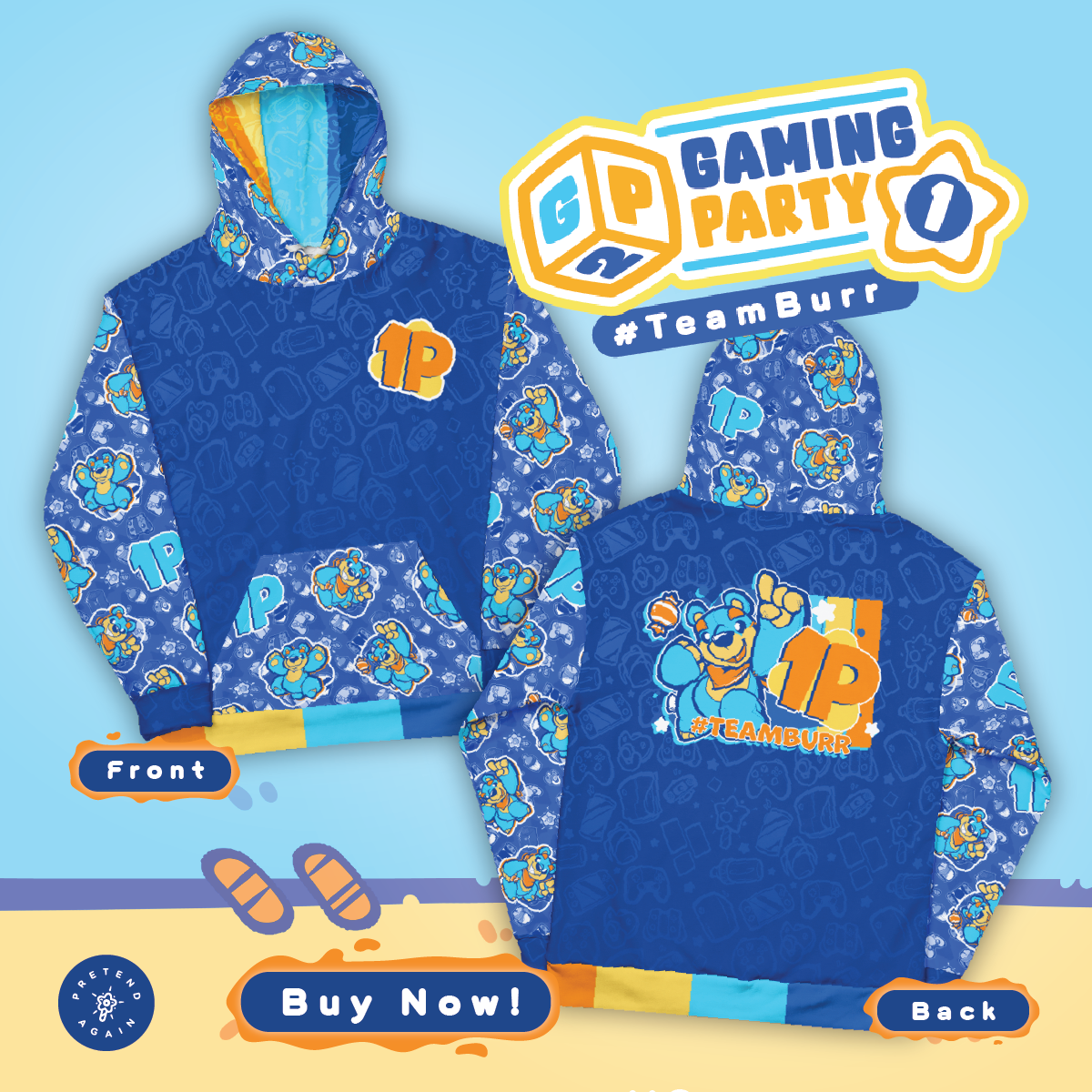 Sweatshirt - Gamer Party 2 - #TeamBurr