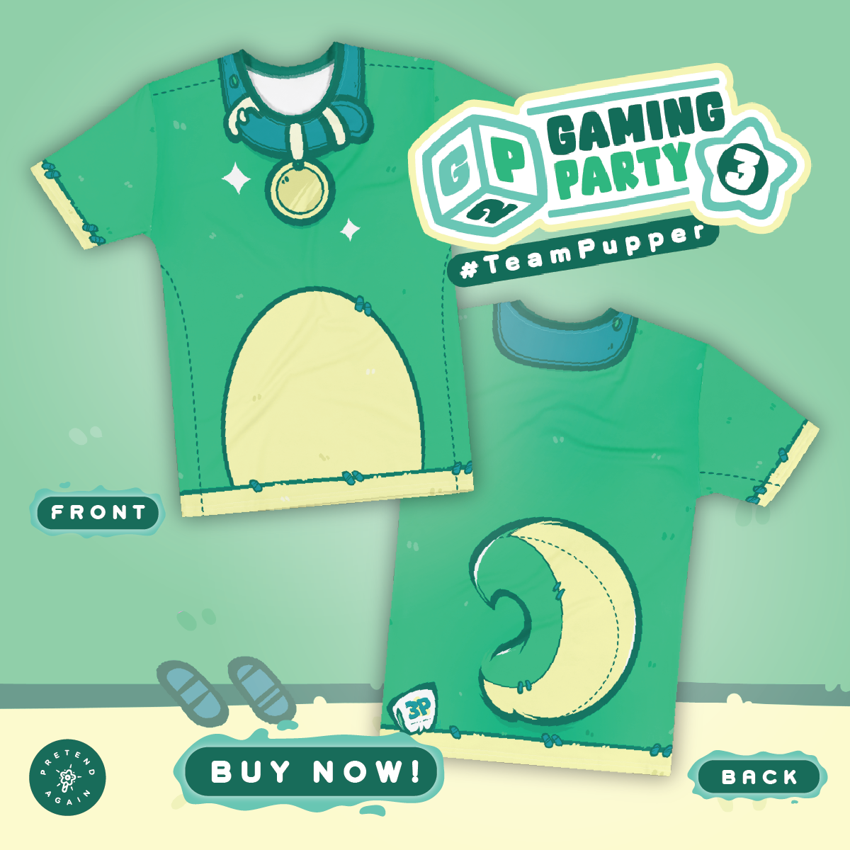 Gaming Party 2 - All-Over-Pup T-shirt - #TeamPupper