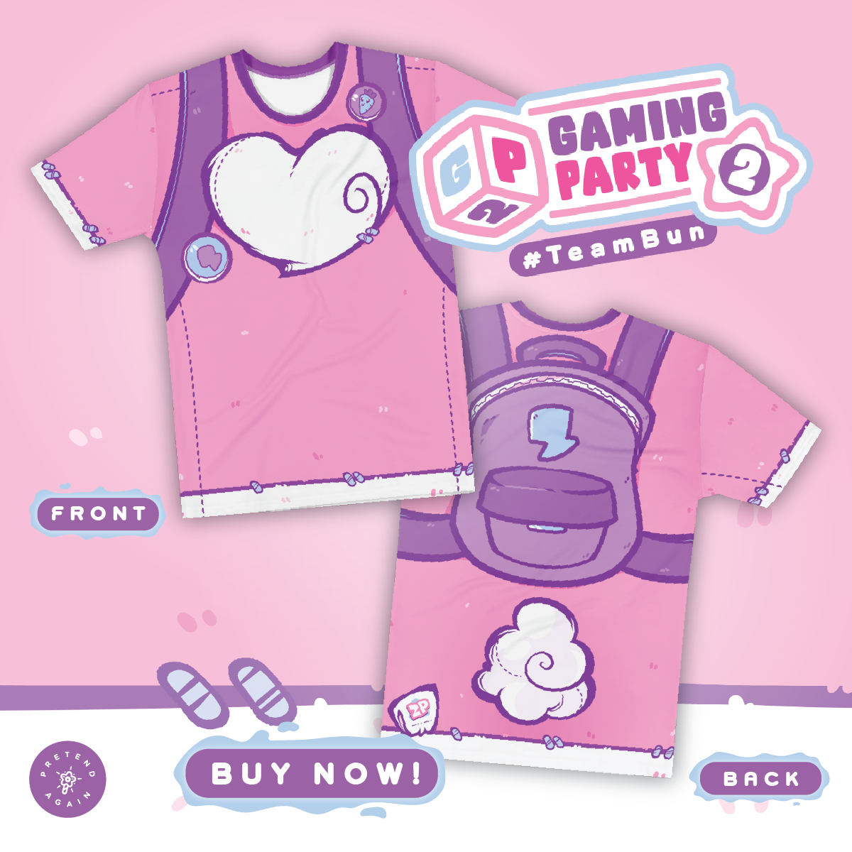 Gaming Party 2 - #TeamBun - All-Over-Bun T-Shirt