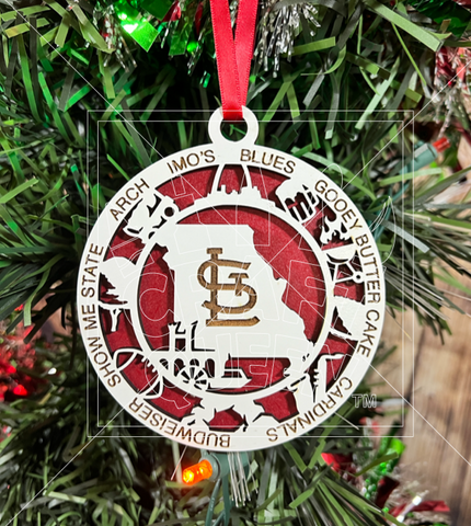 St Louis Blues State Ornament