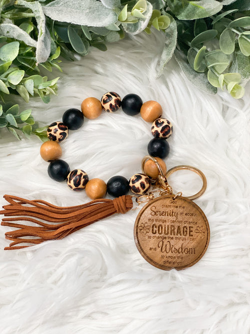 Personalized Wristlet Keychain, Engraved Wood Bead Bracelet Gift For Her,  Mom, Monogram Keychain - Yahoo Shopping