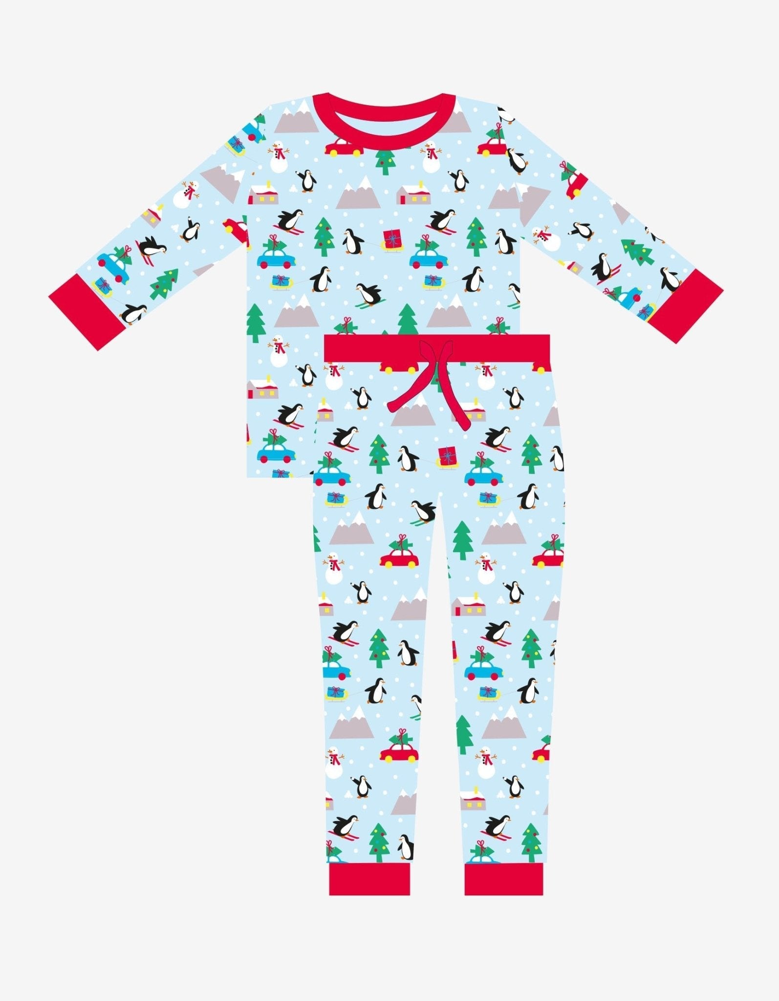 Organic Penguin s Christmas Print Adult Pyjamas - Med 12-14 UK 40