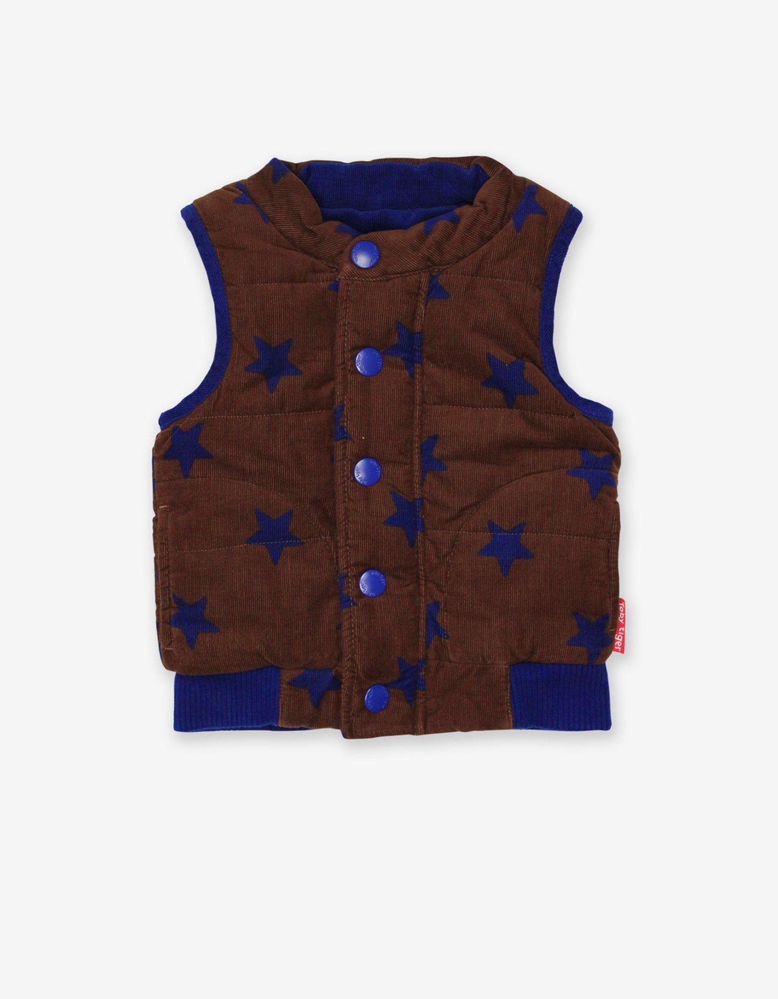 Brown Star Cord Gilet - 1