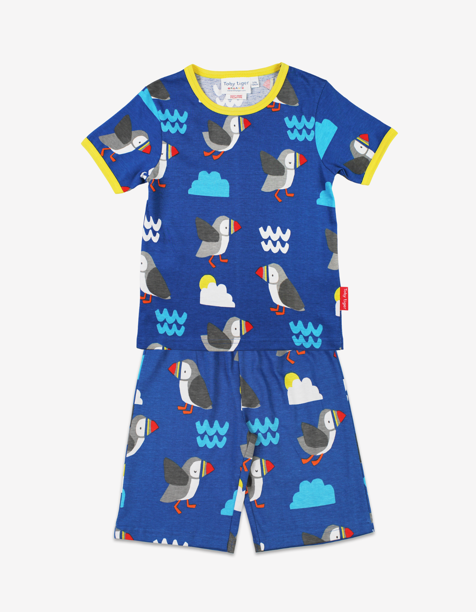 Organic Puffin Print Short Pyjamas - 5