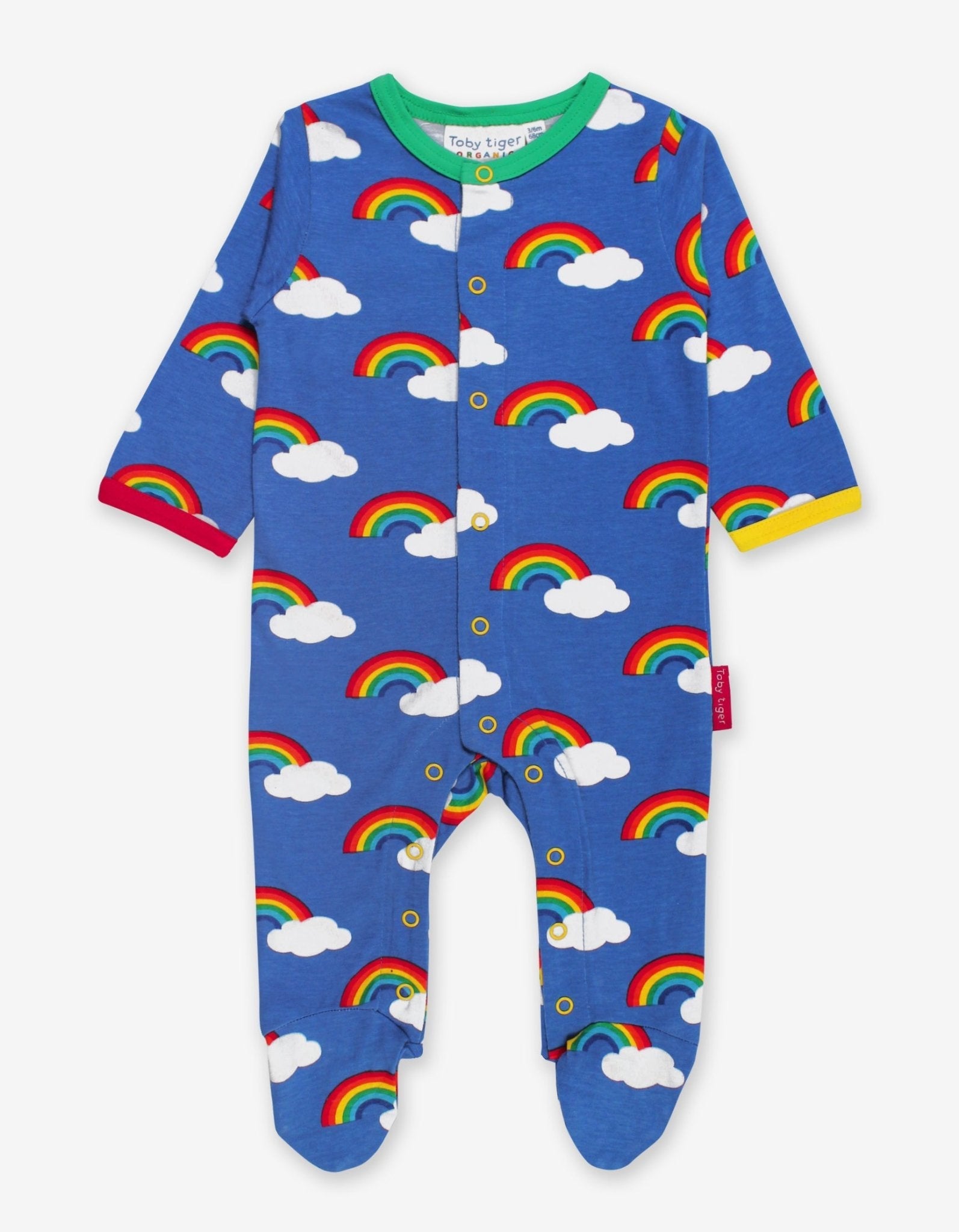 Organic Rainbow Print Babygrow - 0