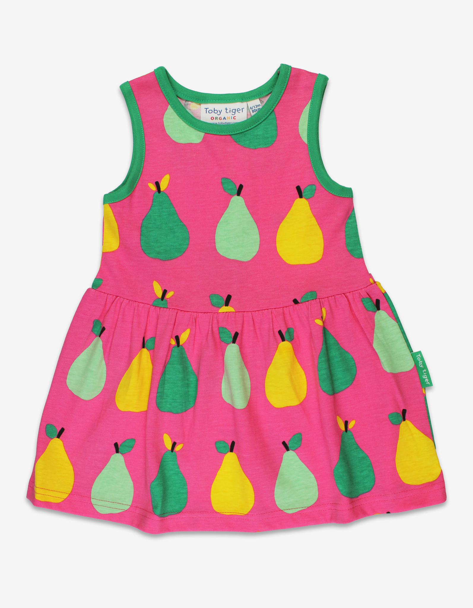 Organic Pear Print Summer Dress - 18