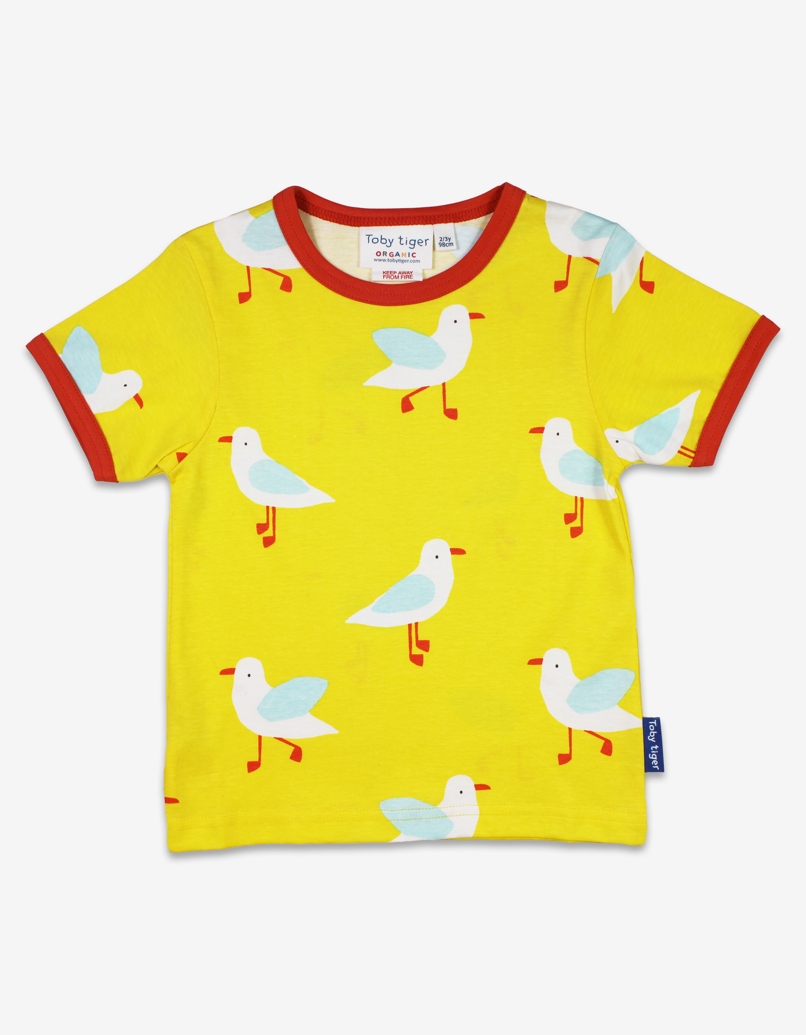 Organic Yellow Seagull Print T-shirt - 3