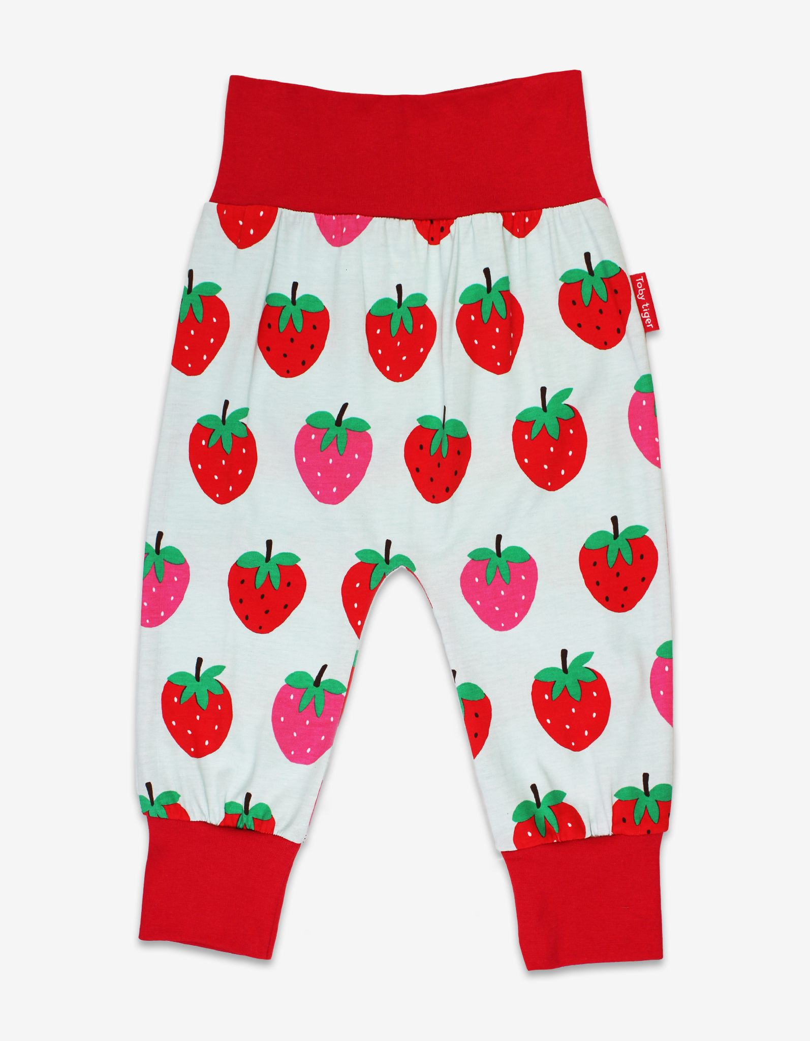 Organic Strawberry Print Yoga Pants - 2