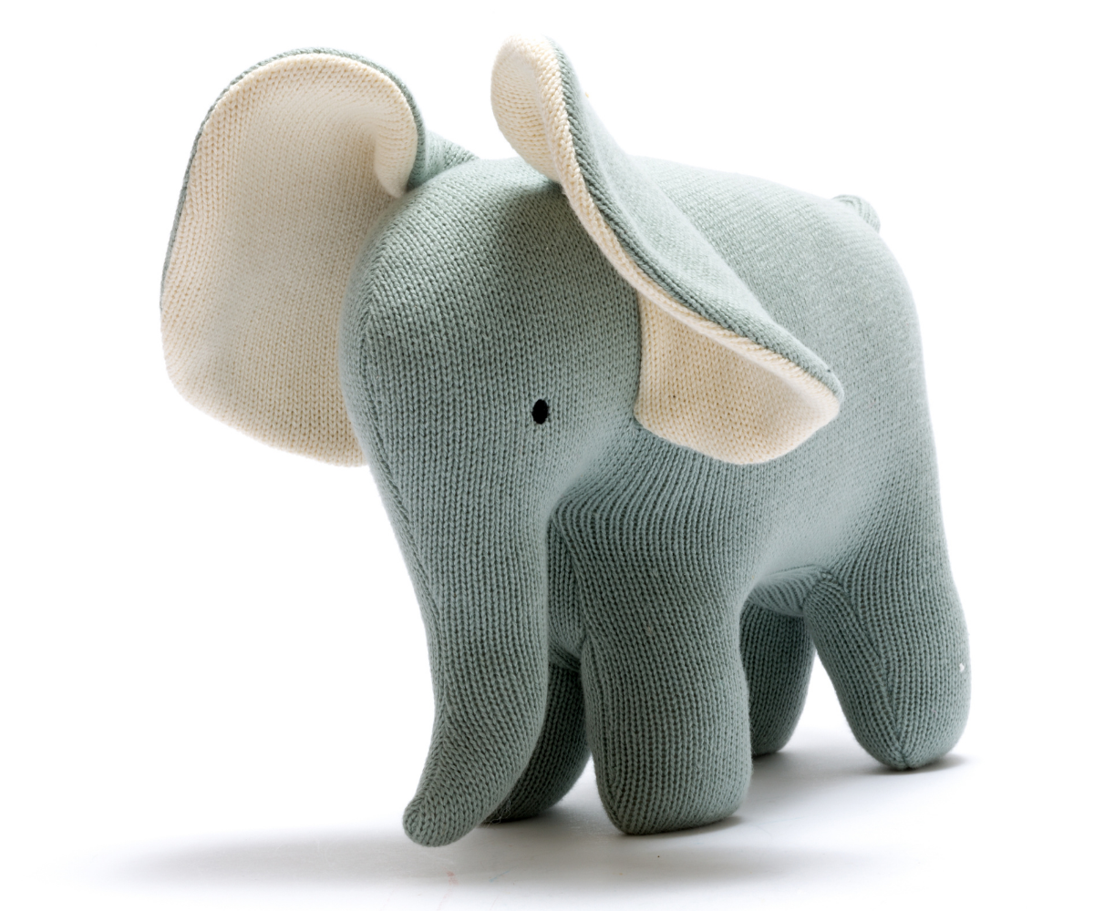 Knitted Teal Elephant Large