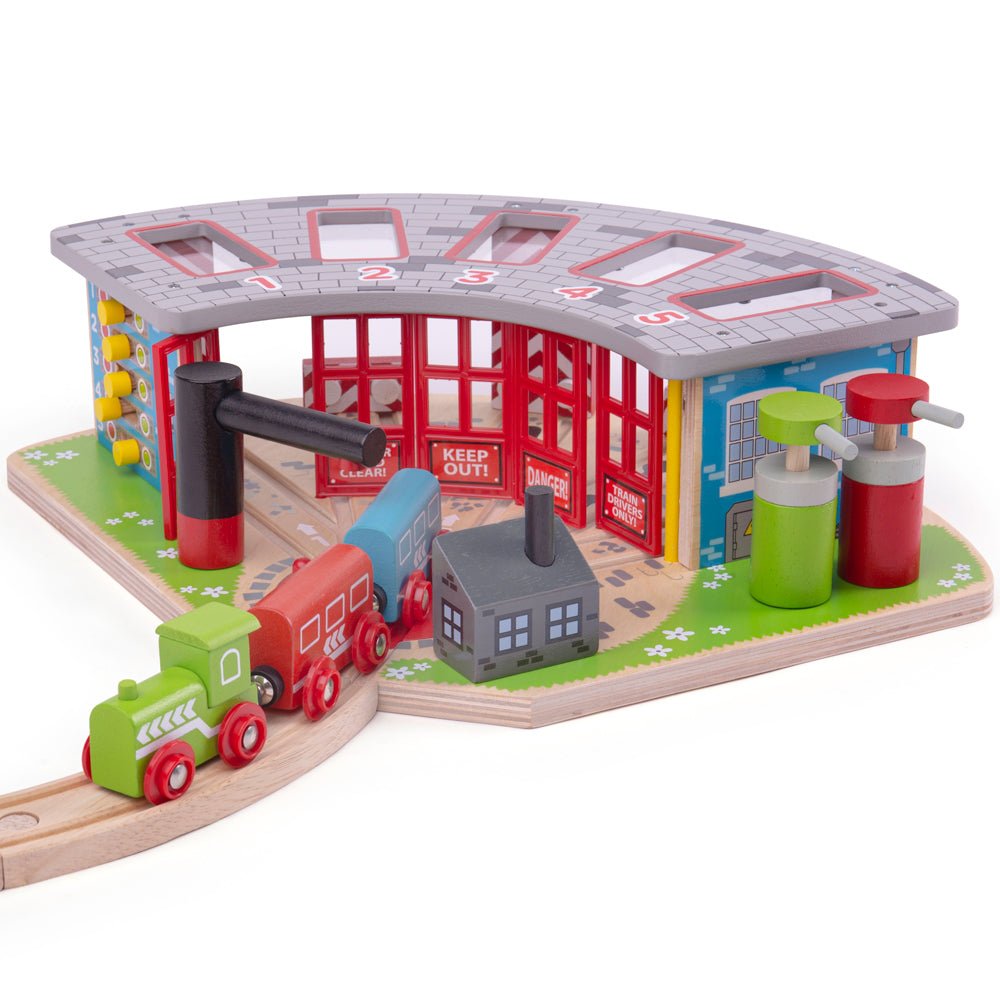 Photos - Other Toys Bigjigs Rail 5 Way Engine Shed BJT192