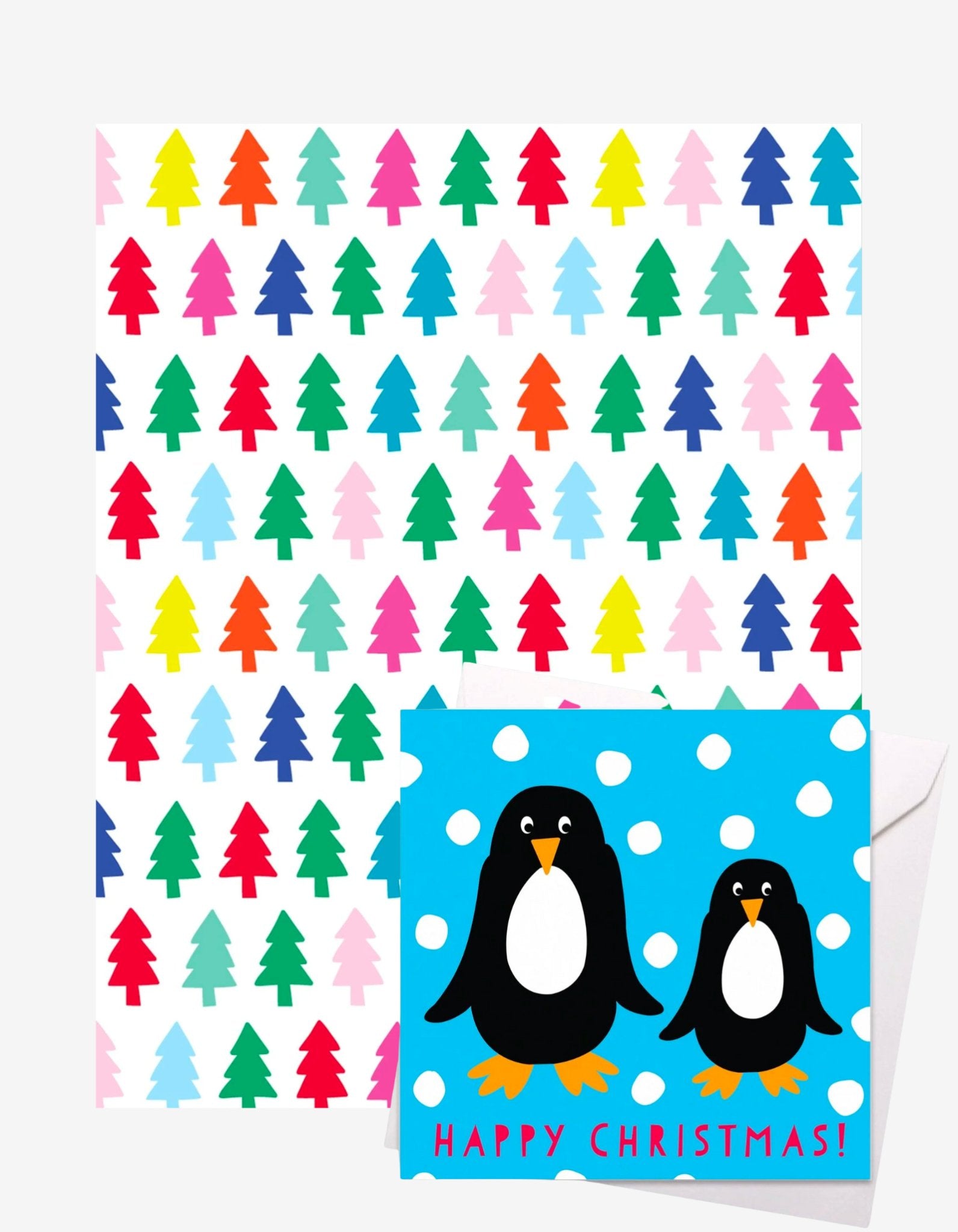 Christmas Tree Gift Wrap + Personalised Card