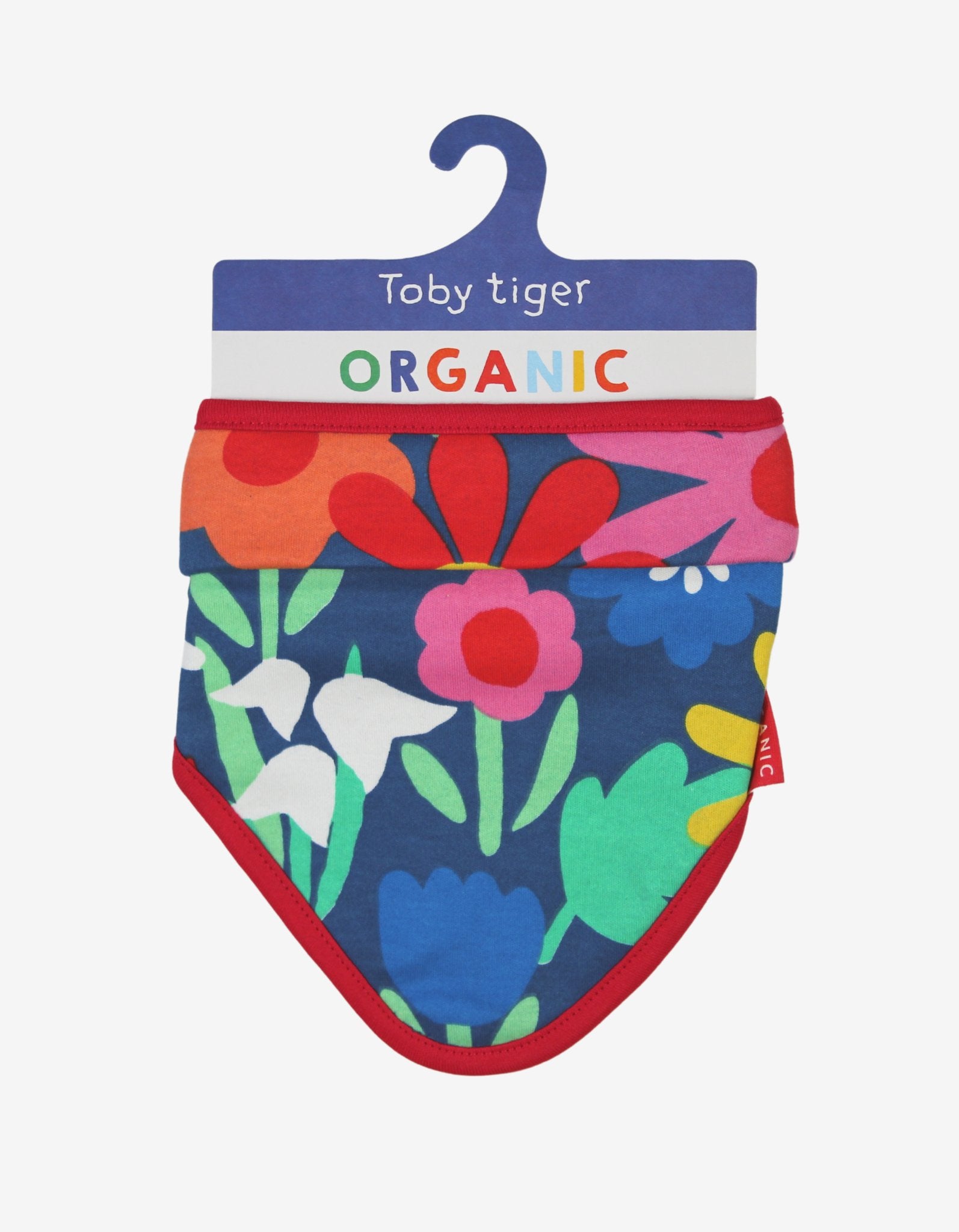 Organic Bold Floral Print Dribble Bib 