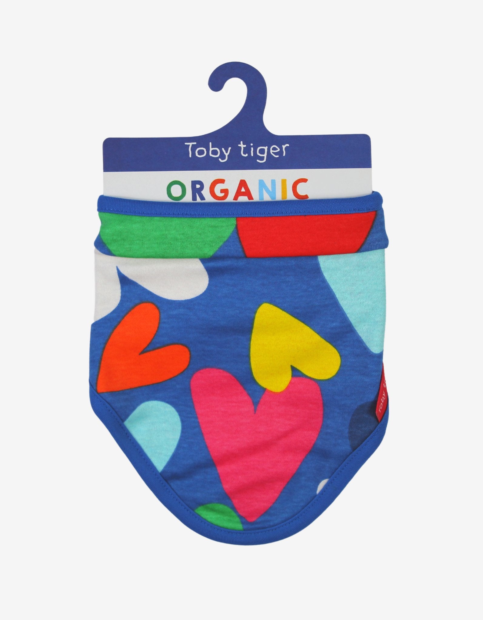 Organic Heart Print Dribble Bib 