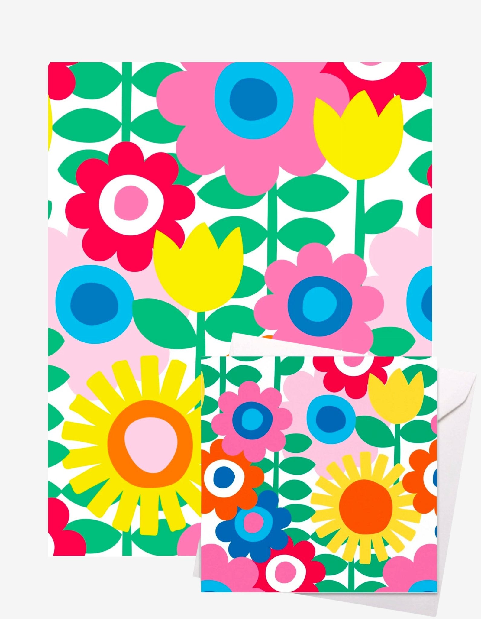 Flower Power Gift Wrap + Personalised Card