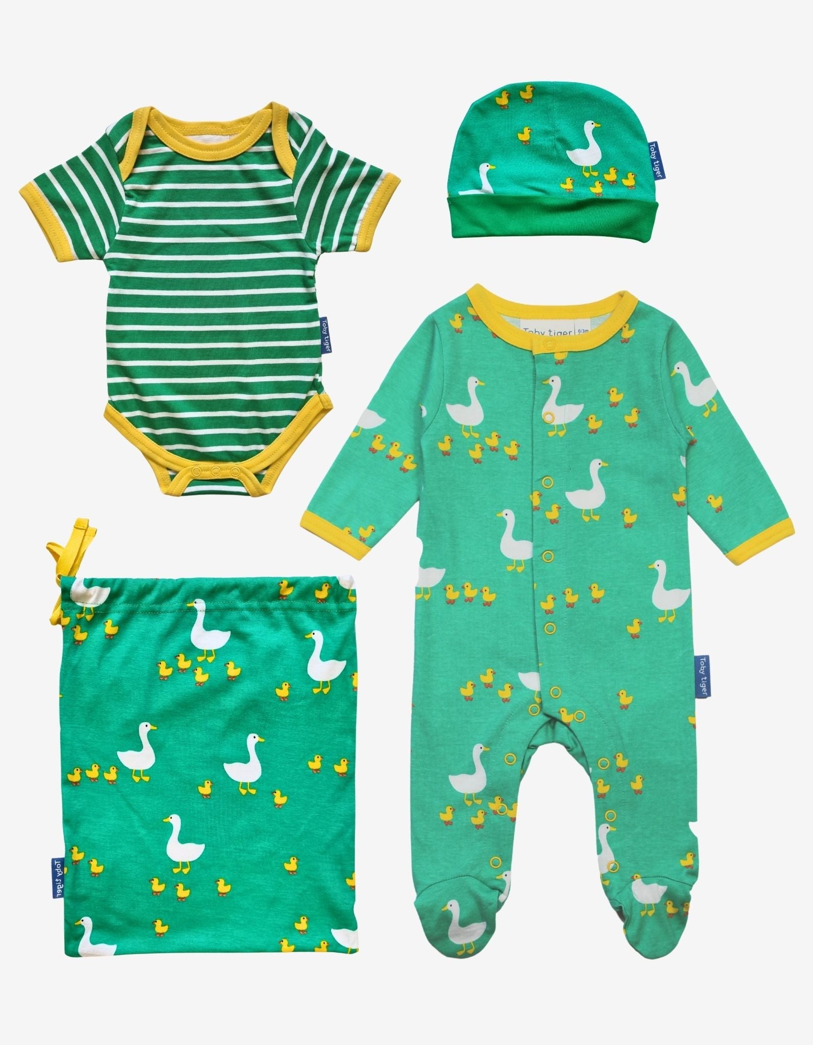 Organic Baby Gift Set - Duck Print - 3