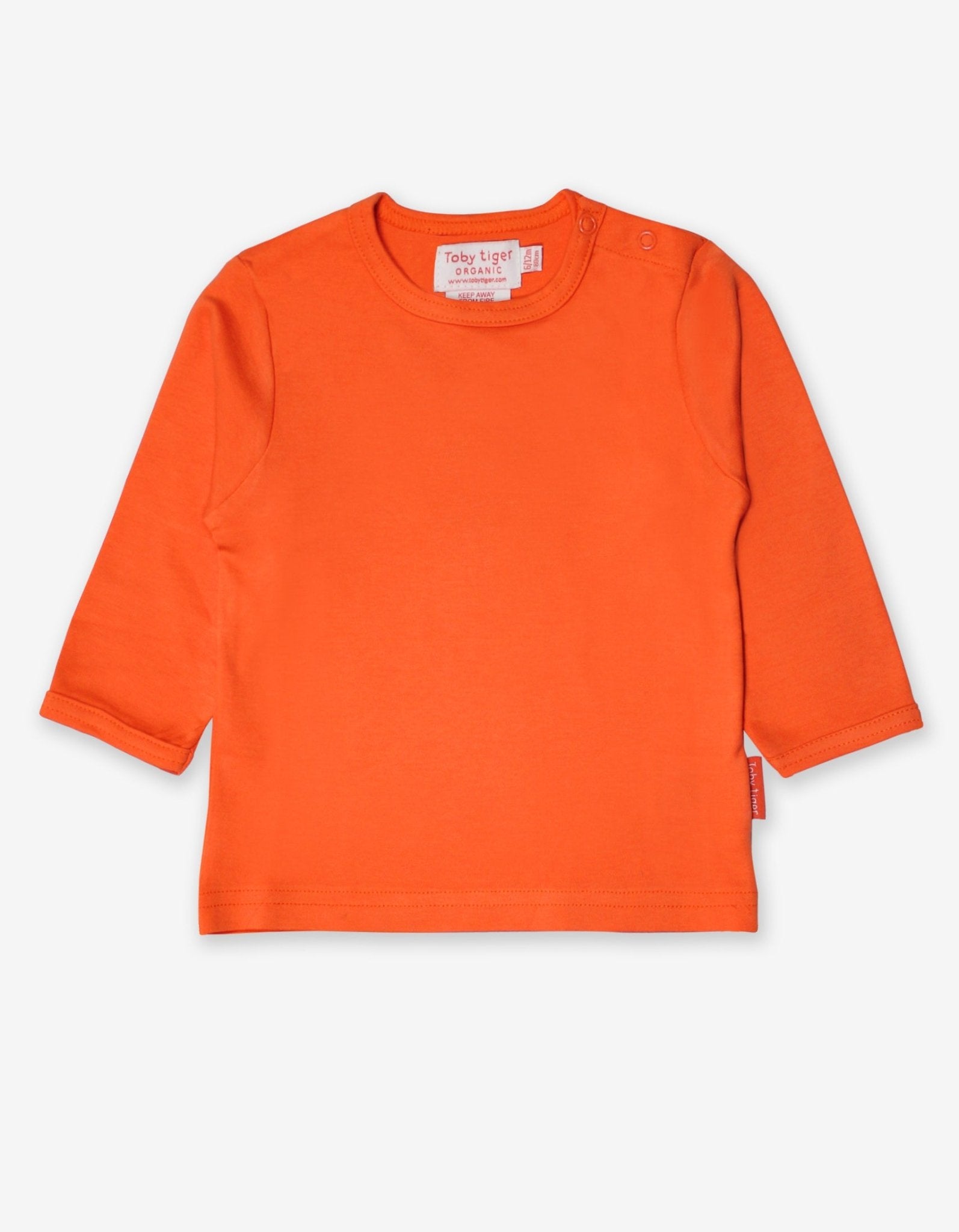 Organic Orange Basic Long-Sleeved T-Shirt - 7