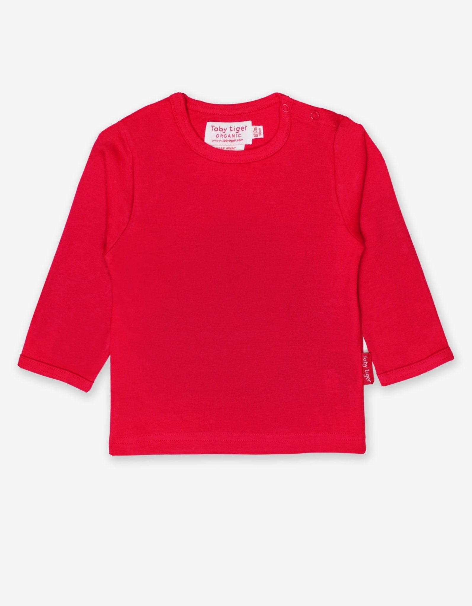 Organic Red Basic Long-Sleeved T-Shirt - 6