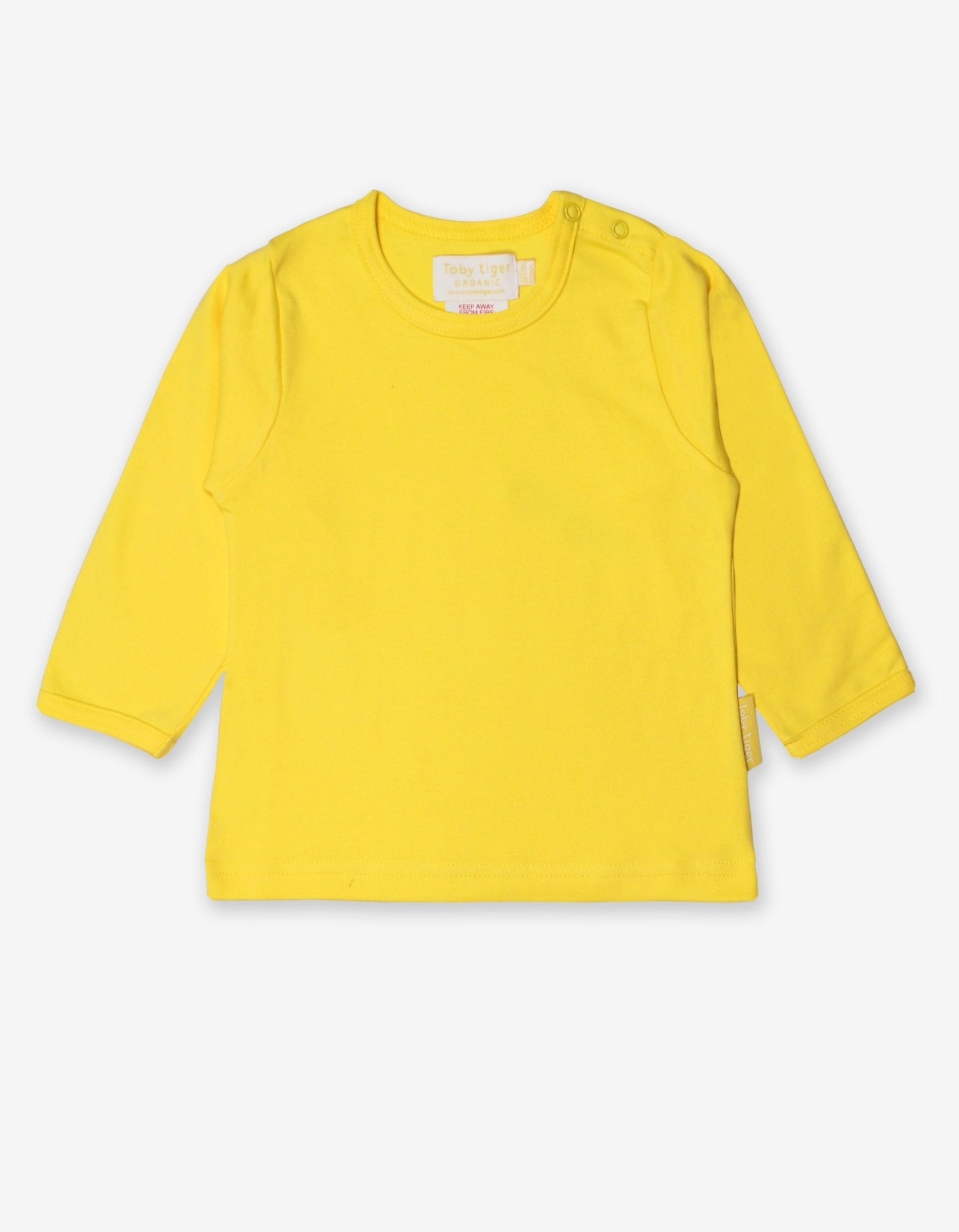 Organic Yellow Basic Long-Sleeved T-Shirt - 7