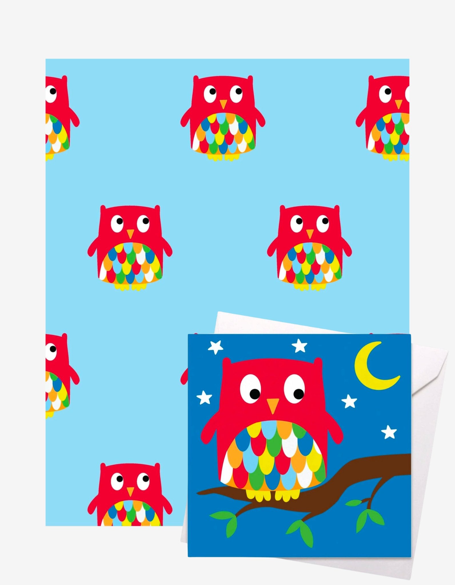 Owl Gift Wrap + Personalised Card
