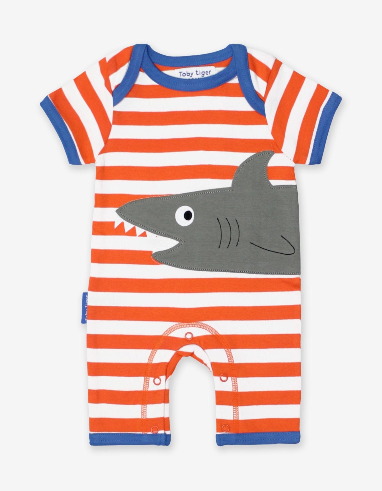 Organic Shark Applique Romper - 6