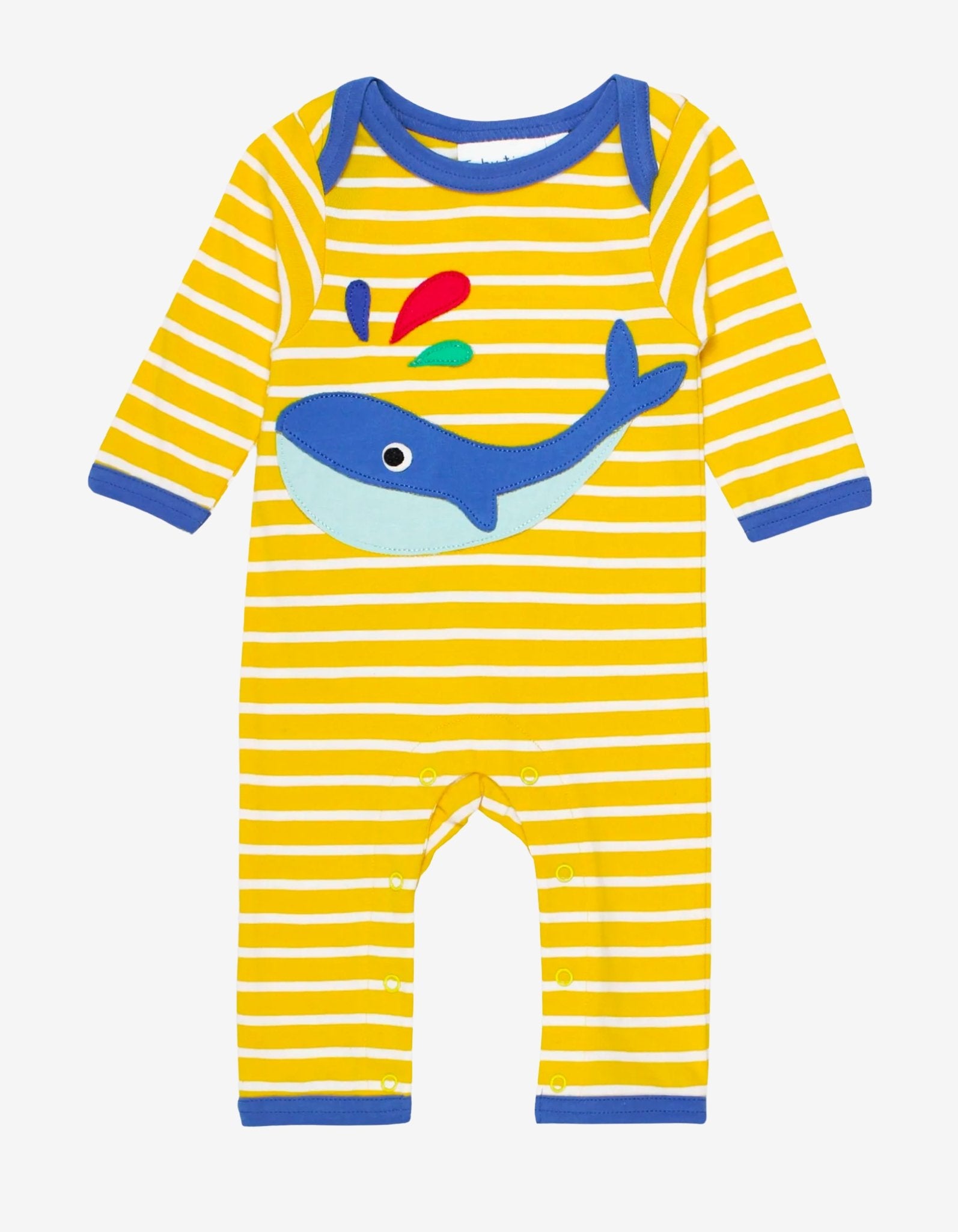 Organic Whale Applique Sleepsuit - 3