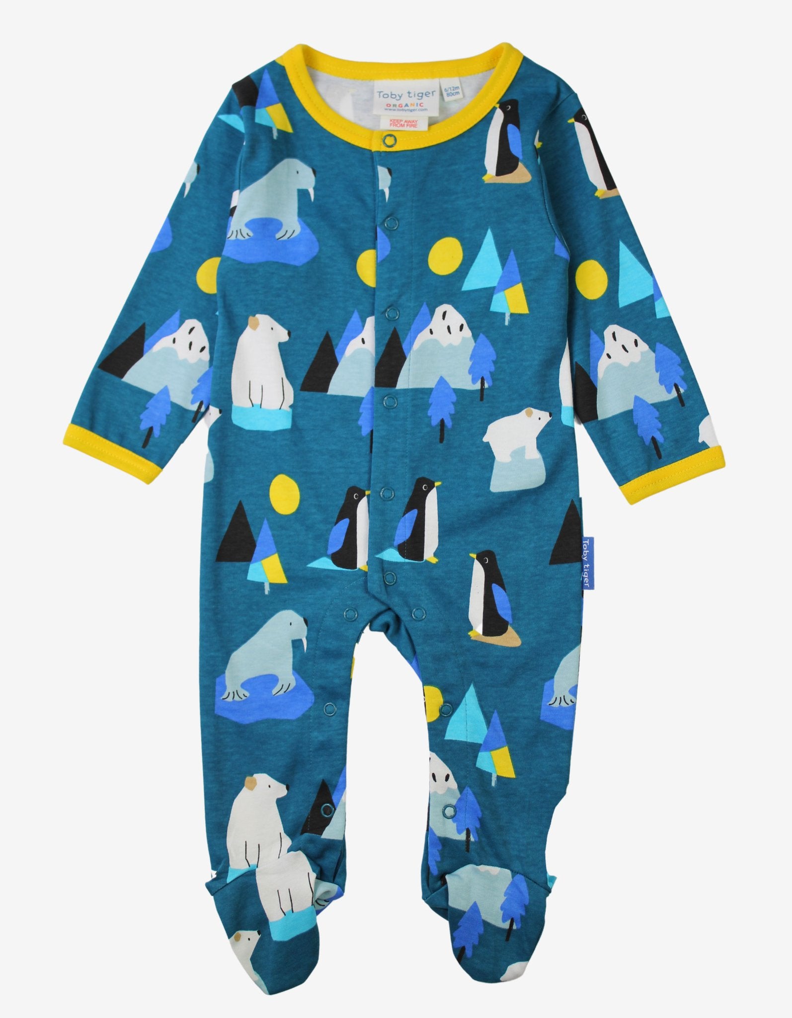 Organic Arctic Print Babygrow - 6