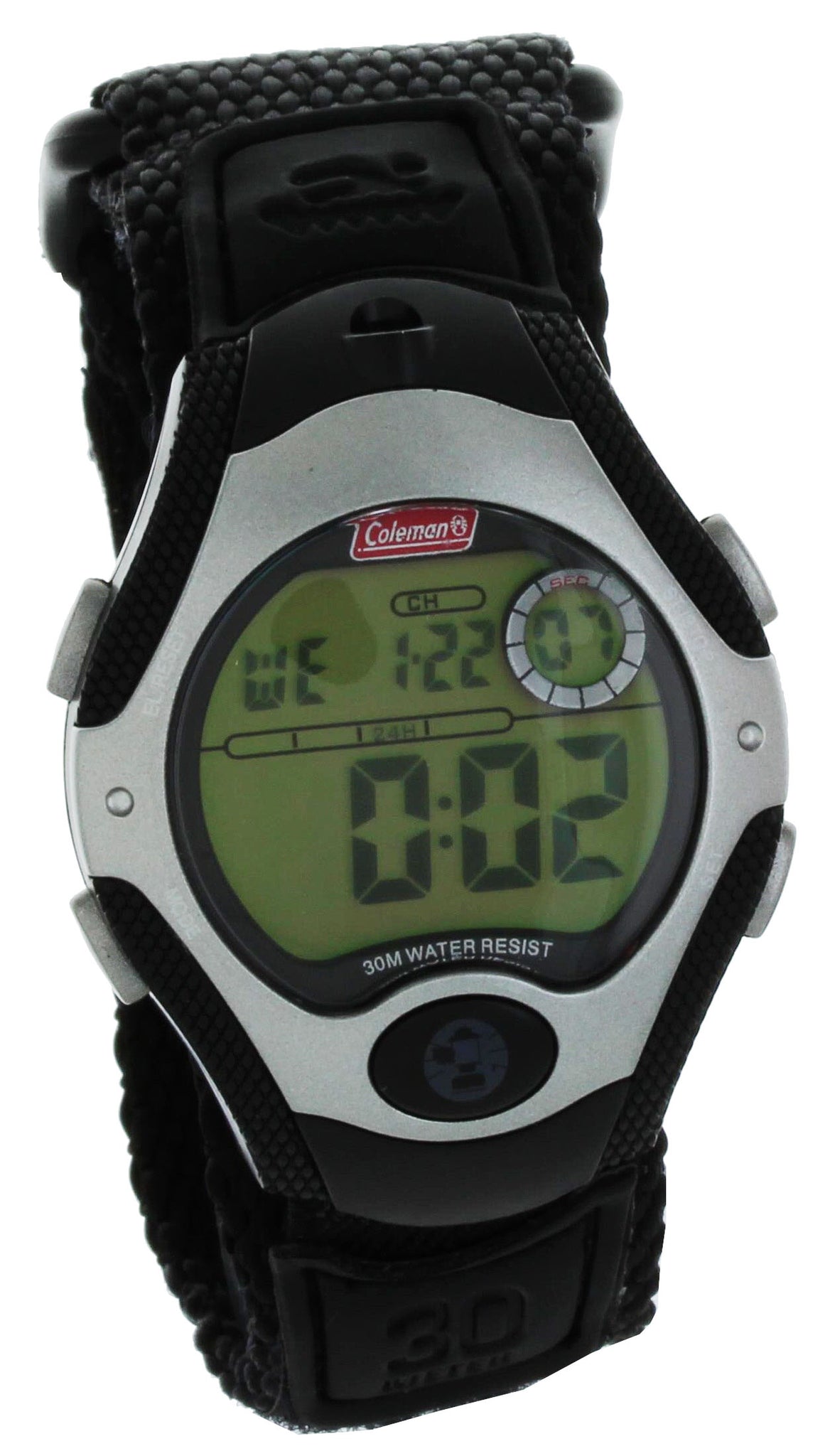 Coleman Men S Dual Time Stop Watch With Flashlight Fla La Century