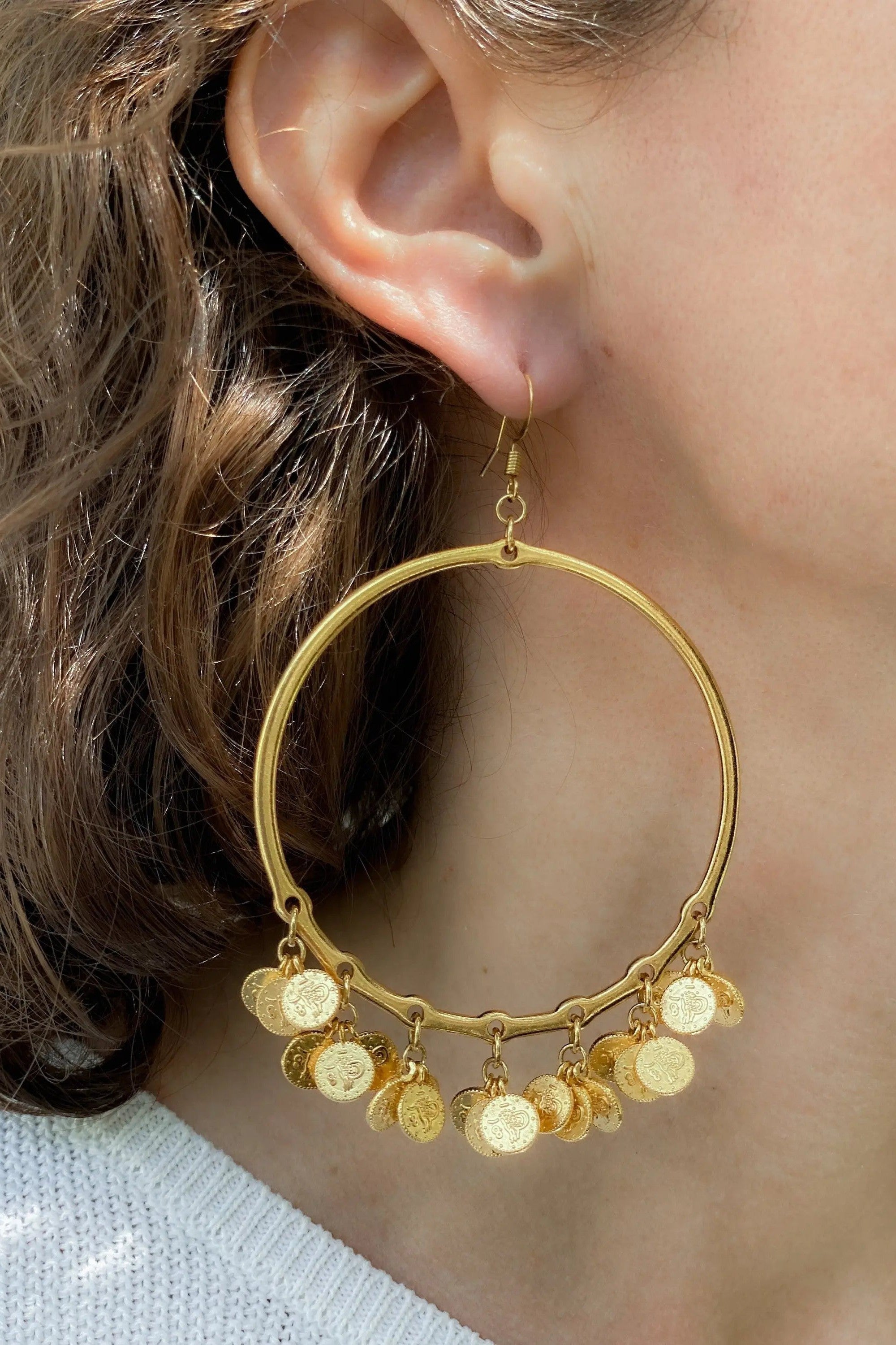 Buy Shaya 92.5 Sterling Silver Jodi Coin Dangler Earrings for Women Online  At Best Price @ Tata CLiQ