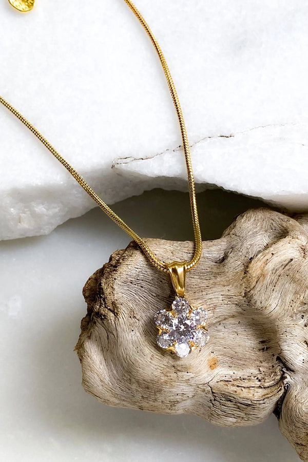 Flower pendant necklace – Pure Greek Shop