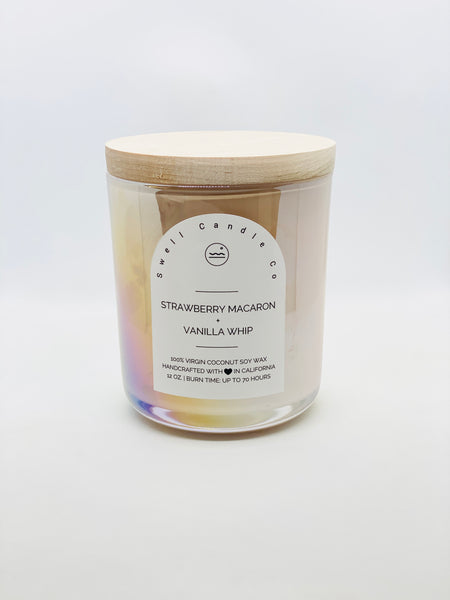 Creamy Vanilla + Coconut Sugar Coconut Soy Candle with Wooden Wick