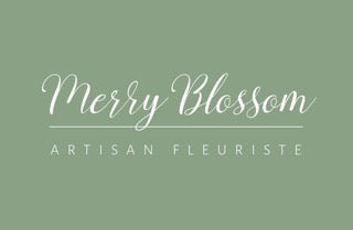 logo fleuriste Merry Blossom partenaire Le Beau Thé personnalisation de sachets de thé