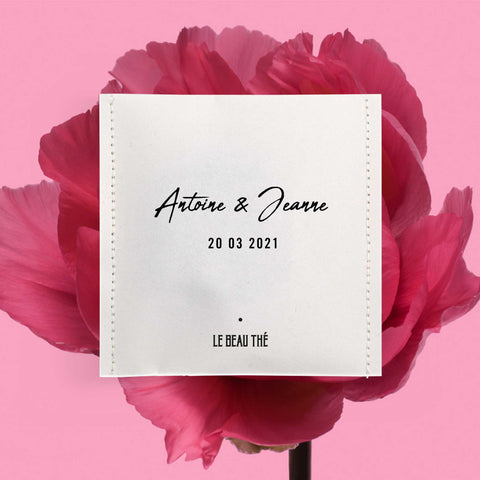 Personnalisez des sachets de thé pour votre mariage.