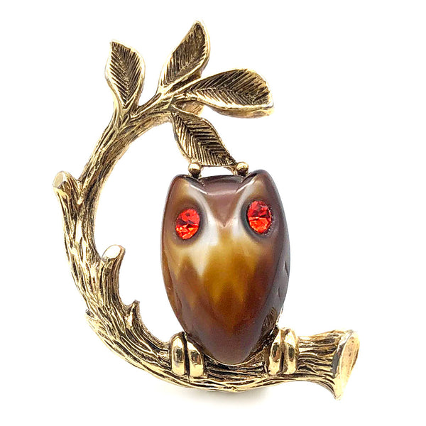 【USA輸入】 ヴィンテージ エモンズ フクロウ ブローチ/Vintage EMMONS Owl Brooch
