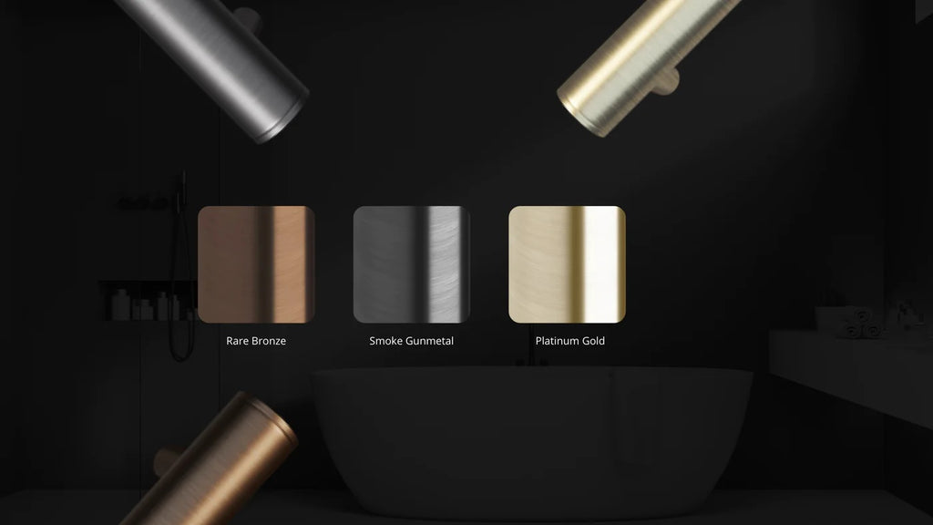 Hydrotherm PVDLUX heated towel rail finishes