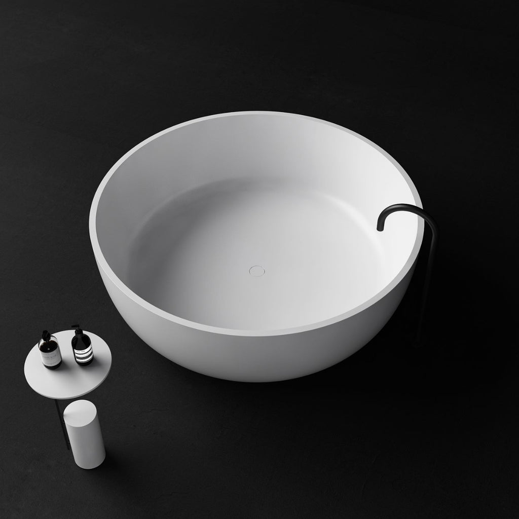 Pebble oH Stone Round Bath - exclusive to Just Bathroomware