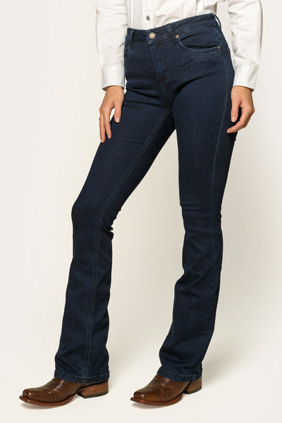 Bowie Stretch Flare Jeans - Mid Blue