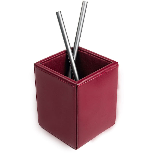 BURGUNDY DESKTOP PEN HOLDER