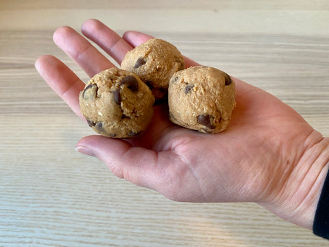 vegan raw cookie dough bites