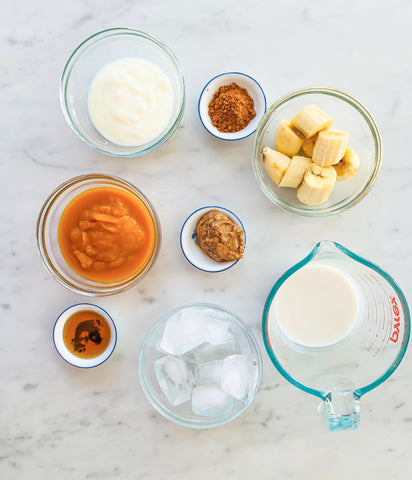 Ingredients for Cacao Pumpkin Smoothie