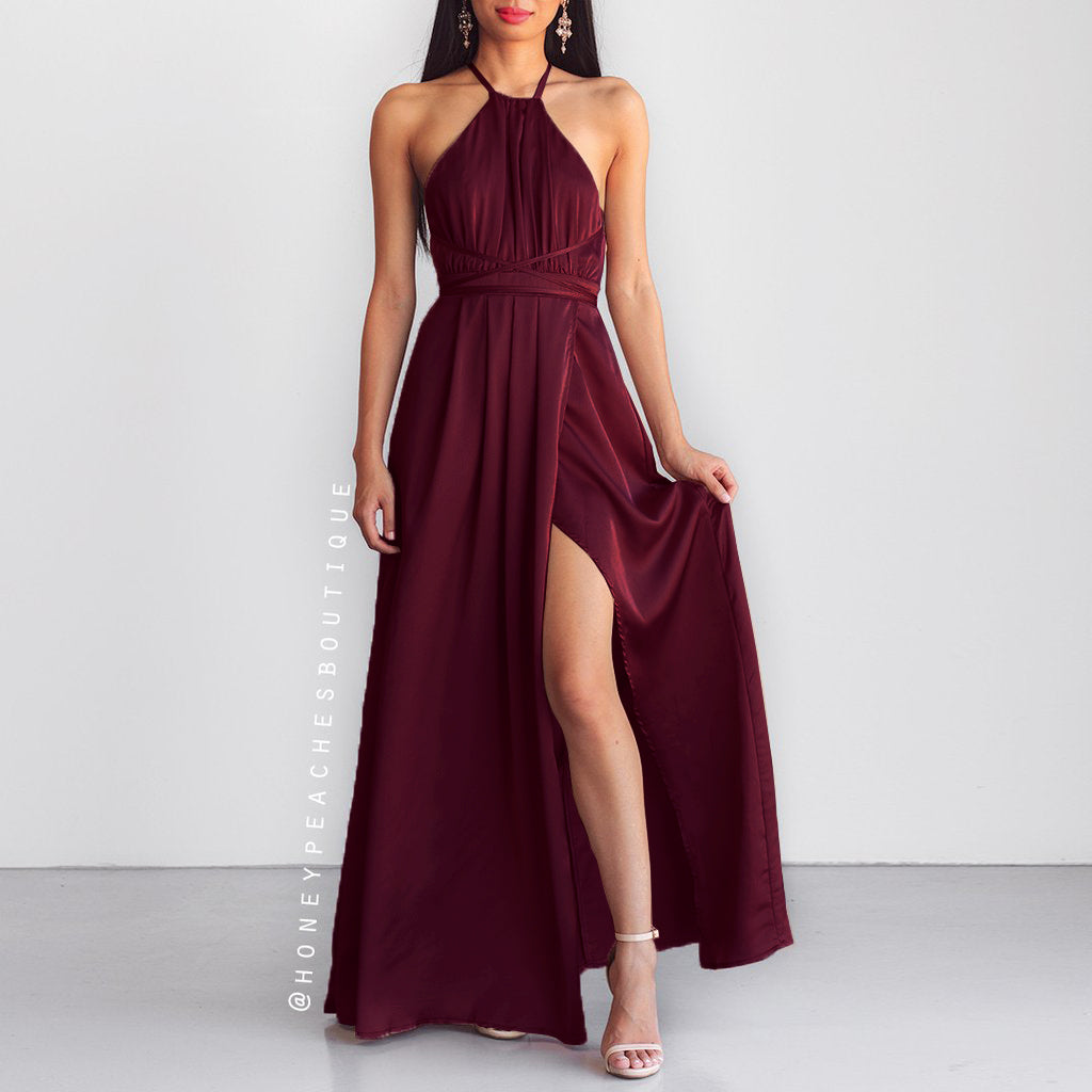 wine maxi dress uk