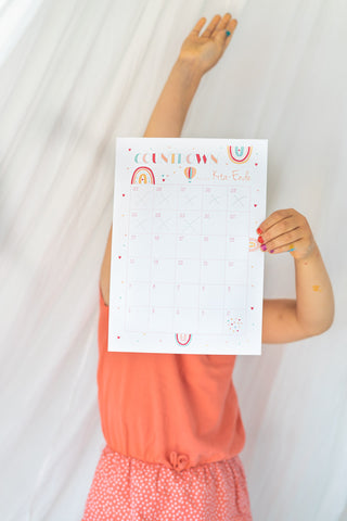 Einschulungs-Countdown-Kalender-Regenbogen-Mädchen