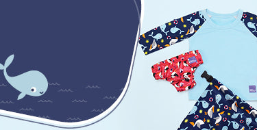 Banner della pagina di Bambino Mio della linea mare della collezione avventure marine e cuccioli di mare