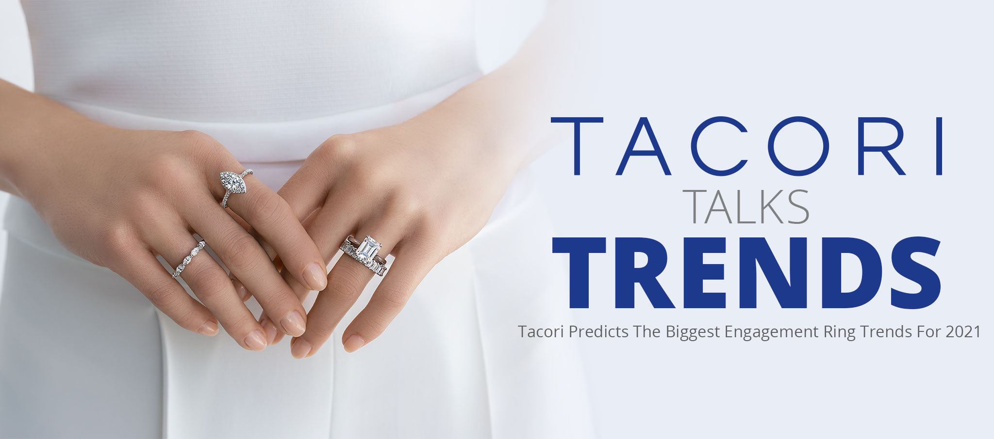 woman wearing Tacori rings