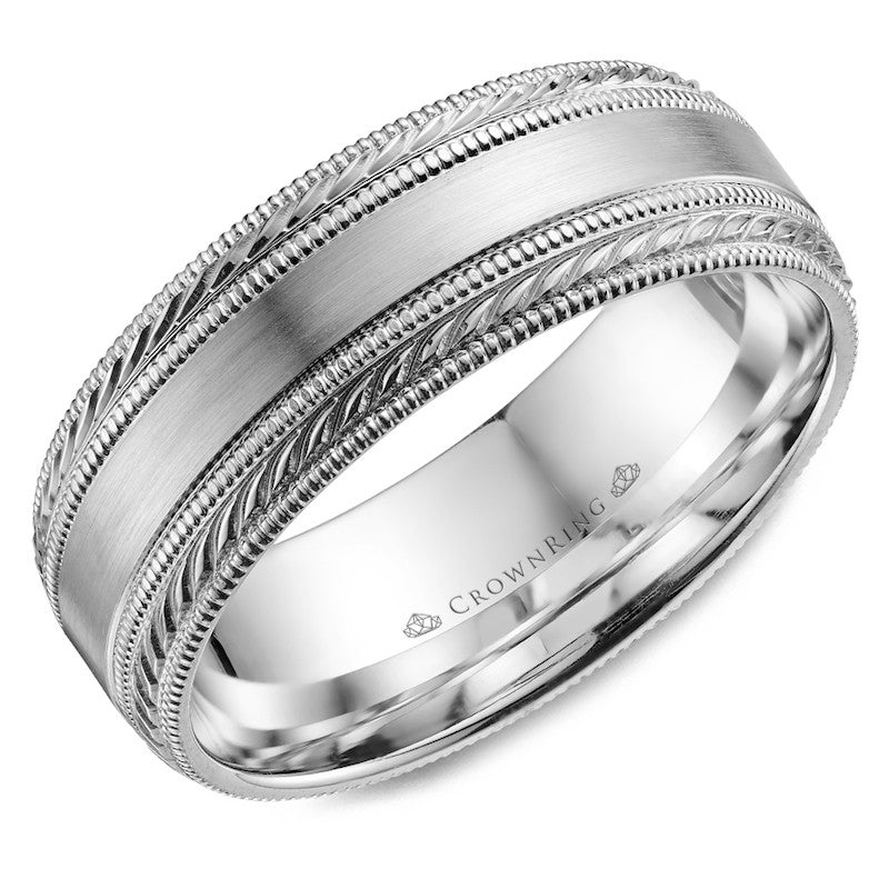 CrownRing Classic/Carved Wedding Band WB-034C6W