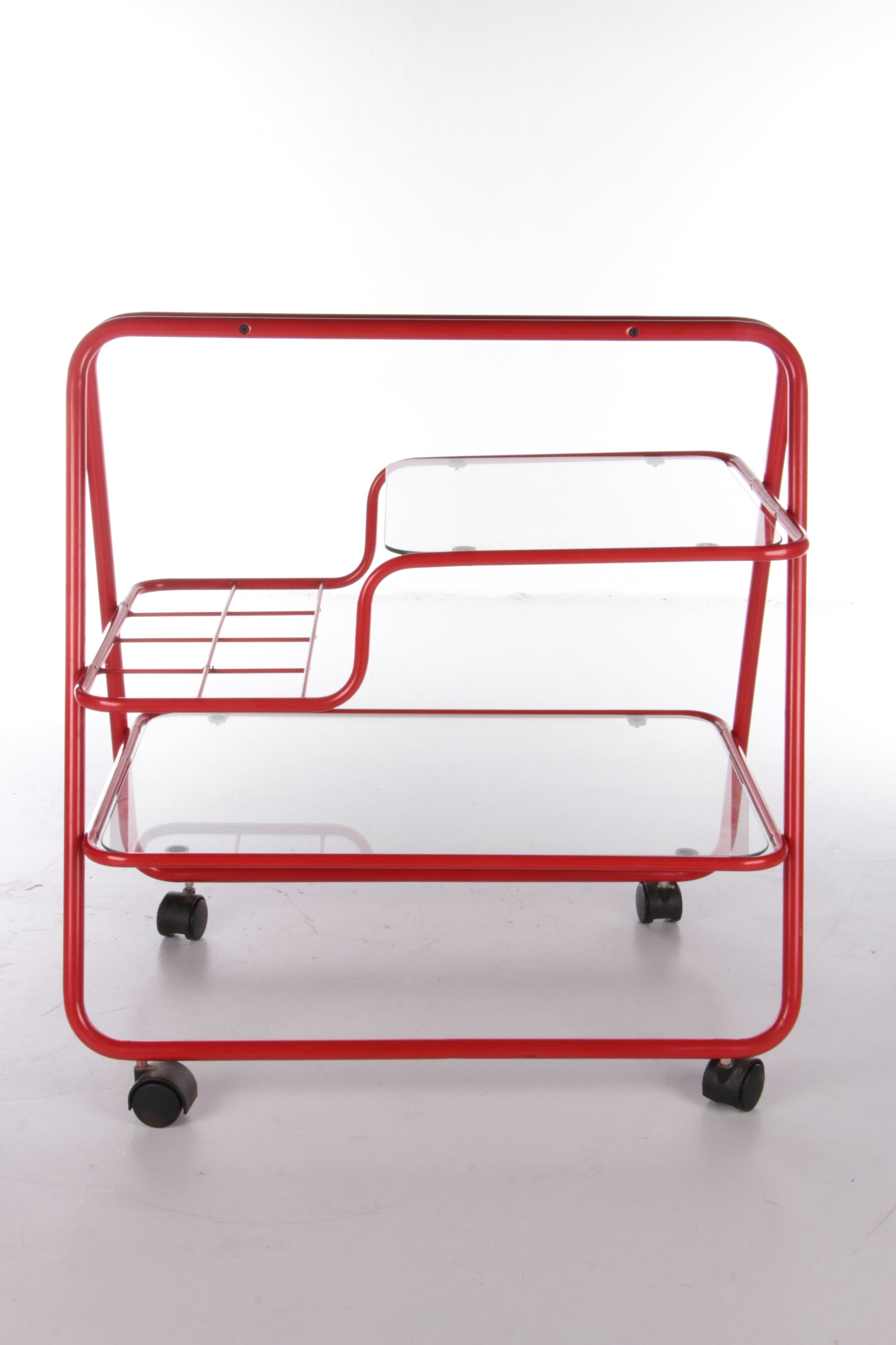 halfrond Reusachtig wees stil Vintage red metal unique Trolley or bar cart,1970s – Timeless-Art