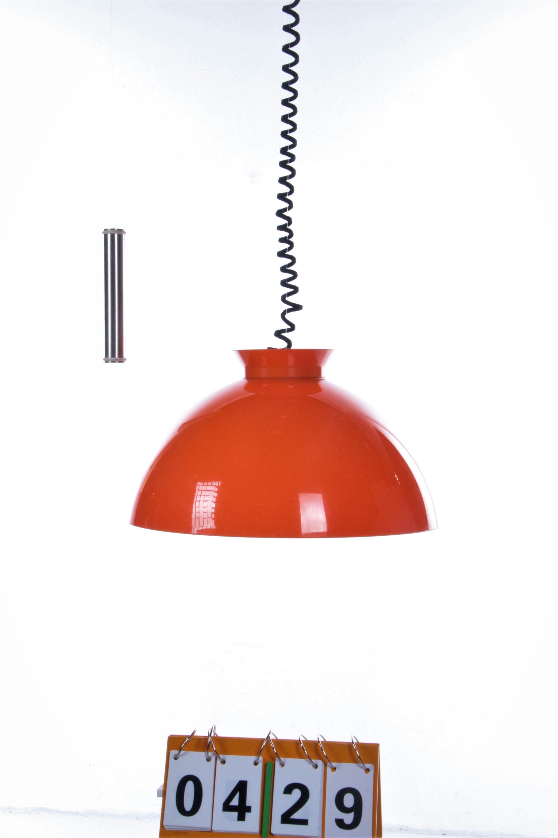 draadloze maak een foto medaillewinnaar Hanglamp Oranje ontwerp van Achille & Pier Giacomo door Kartell,1959 –  Timeless-Art