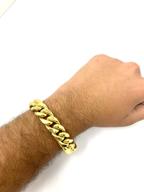 14K 9mm Solid Miami Cuban Bracelet – Diamond galleria 1