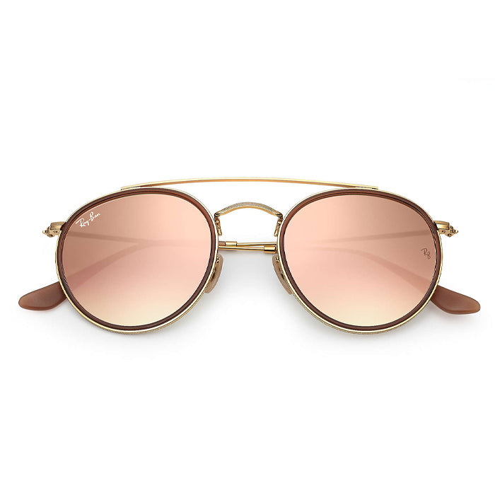 Rayban ROUND DOUBLE BRIDGE Gold - Copper Gradient Flash Sunglasses – Specs  Appeal Optical