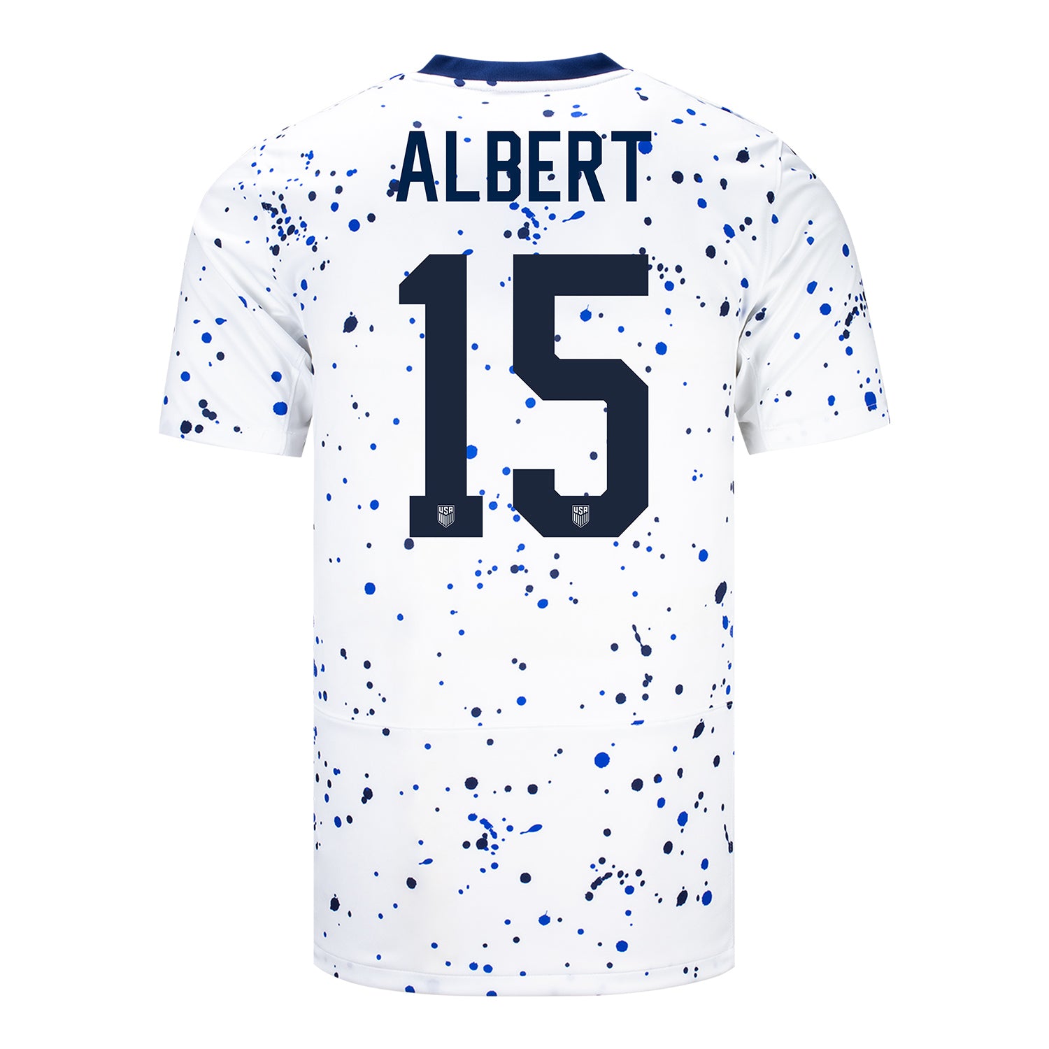 Men's Personalized Nike USWNT Home Match Jersey in White - Back View